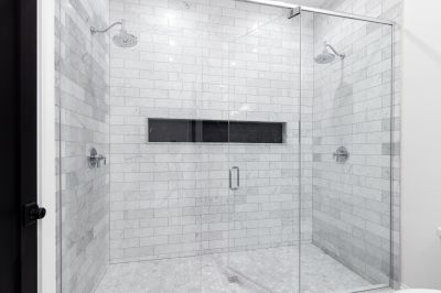 Contemporary Shower with Bench